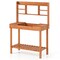 Wooden Potting Bench Table 61" Garden Planting Workstation with 3-Tier Open Shelf-Brown